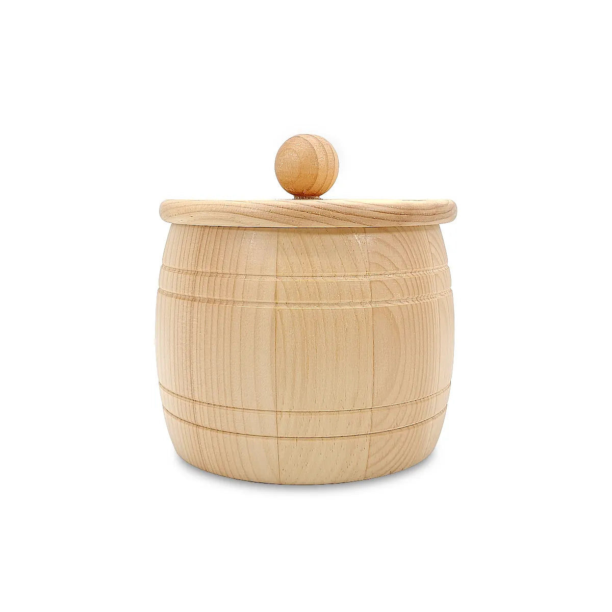 Wooden barrel with lid