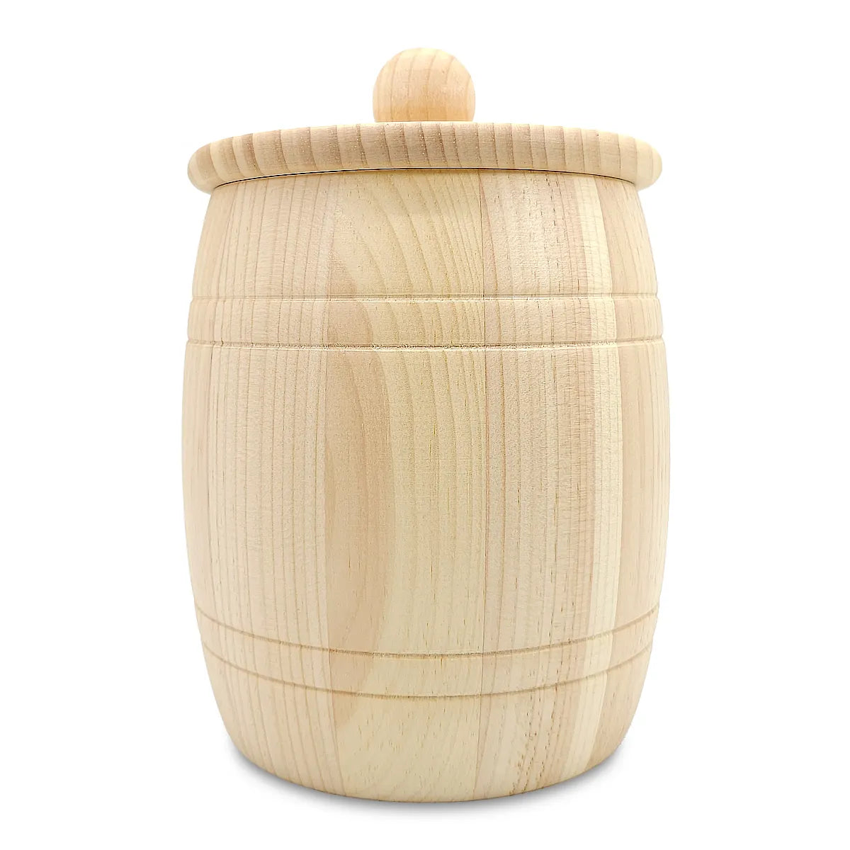 Wooden barrel with lid