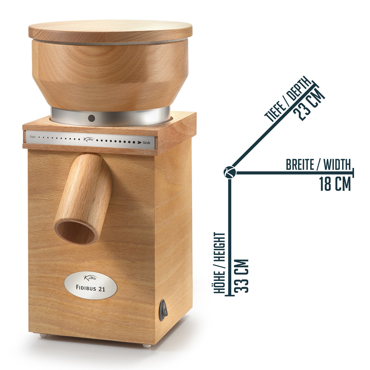 Fidibus 21 Grain Mill – KoMo - Mühlen.Flocker.Mixer